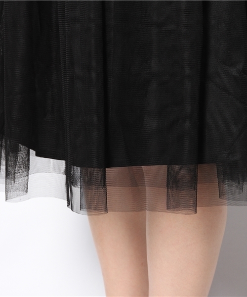 CIAOPANIC(チャオパニック)の「【Ciaopanic】チュールSK(スカート・レディース・ネイビー/ブラック/カーキ/アイボリー・FREE)」の10枚目の写真
