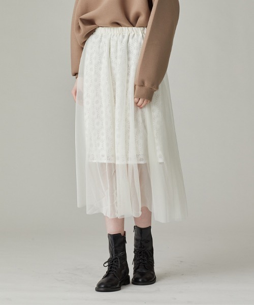 セール Ami 花レースチュールスカート スカート Pom Ponette Junior ポンポネットジュニア のファッション通販 Zozotown