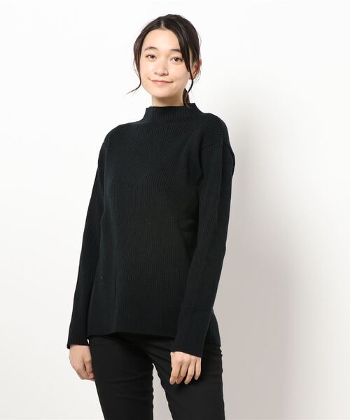 AMERICAN HOLIC（アメリカンホリック）の「モックネックリブニットプルオーバー（ニット/セーター・レディース・ブラック/ブラウン/オフホワイト/サックスブルー/グレー系その他/ライトベージュ/テラコッタ・M/L）」の16枚目の写真