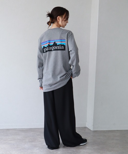 Patagonia/パタゴニア】ロゴプリントクルーネックロングスリーブ