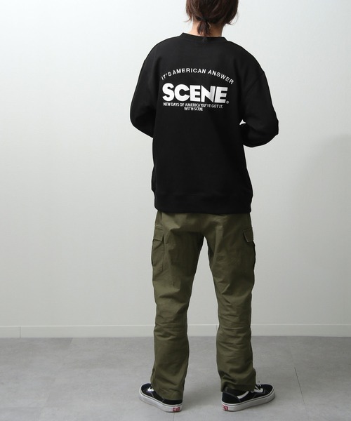 scene（シーン）の「【SCENE 】胸ロゴ バックロゴスウェット