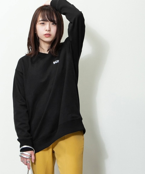 SCENE  シーン　スウェット トレーナー L  紺 scene（シーン）の「【SCENE 】胸ロゴ バックロゴスウェット