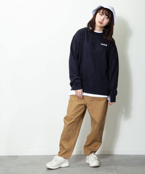 SCENE  シーン　スウェット トレーナー L  紺 scene（シーン）の「【SCENE 】胸ロゴ バックロゴスウェット