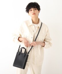 OPAQUE.CLIP | エコレザー配色ステッチケータイミニショルダー(ショルダーバッグ)