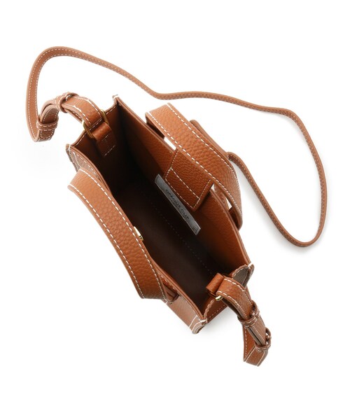 OPAQUE.CLIP（オペークドットクリップ）の「◆フェイクレザー 配色ステッチケータイミニショルダー（ショルダーバッグ・レディース・ライトブルー/ブラック/オフホワイト/キャメル・00）」の8枚目の写真