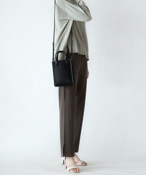 OPAQUE.CLIP（オペークドットクリップ）の「◆フェイクレザー 配色ステッチケータイミニショルダー（ショルダーバッグ・レディース・ライトブルー/ブラック/オフホワイト/キャメル・00）」の13枚目の写真