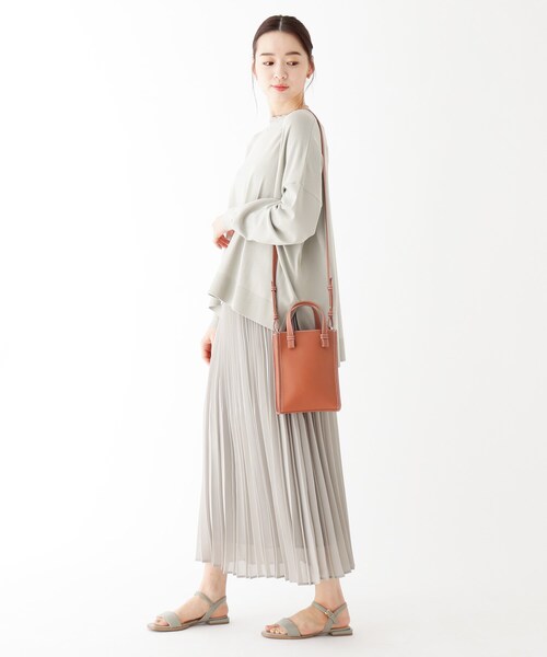 OPAQUE.CLIP（オペークドットクリップ）の「◆フェイクレザー 配色ステッチケータイミニショルダー（ショルダーバッグ・レディース・ライトブルー/ブラック/オフホワイト/キャメル・00）」の18枚目の写真