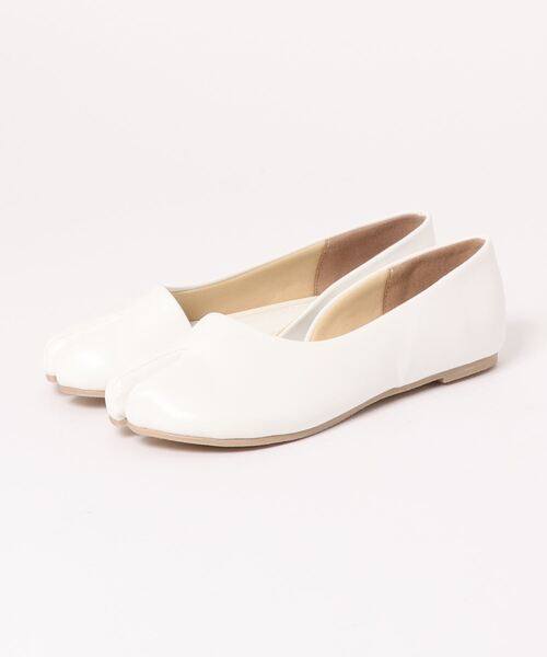 KOBE LETTUCE（コウベレタス）の「足袋サイドカットフラットパンプス（パンプス・レディース・ブラック/キャメル/ホワイト/ベージュ・L/S/LL/M）」の15枚目の写真