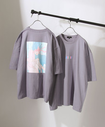 【ZIP FIVE】【WEB限定】イラストバックプリントビッグシルエットTシャツ