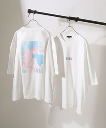 【ZIP FIVE】【WEB限定】イラストバックプリントビッグシルエットTシャツ