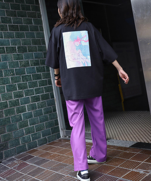 ZIP FIVE(ジップファイブ)の「【ZIP FIVE】【WEB限定】イラストバックプリントビッグシルエットTシャツ(Tシャツ/カットソー・レディース・ホワイト/ブラック/パープル/グレー/ブルー・MEDIUM/LARGE)」の11枚目の写真