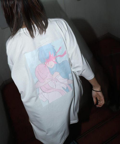 ZIP FIVE(ジップファイブ)の「【ZIP FIVE】【WEB限定】イラストバックプリントビッグシルエットTシャツ(Tシャツ/カットソー・レディース・ホワイト/ブラック/パープル/グレー/ブルー・MEDIUM/LARGE)」の21枚目の写真