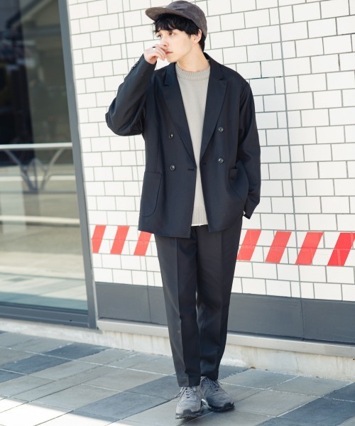 RAGEBLUE（レイジブルー）の「＜セットアップ着用可能＞PEダブルテーラードジャケット/928663（テーラードジャケット・メンズ・ベージュ/オフホワイト/ブラック・MEDIUM/LARGE）」の21枚目の写真