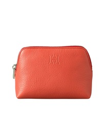 極美品❣️ HIROFU ヒロフ レザー二つ折り財布 ウォレットレディースオレンジ HIROFU 財布 「センプレ」二つ折り財布 レザー ウォレット 本革