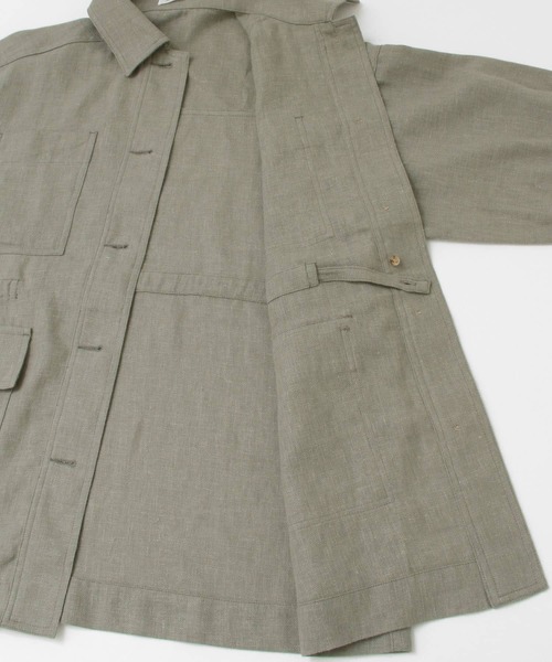 ITEMS URBANRESEARCH(アイテムズ アーバンリサーチ)の「麻シャツジャケット(その他アウター・レディース・ライトカーキ/アイボリー・FREE)」の21枚目の写真