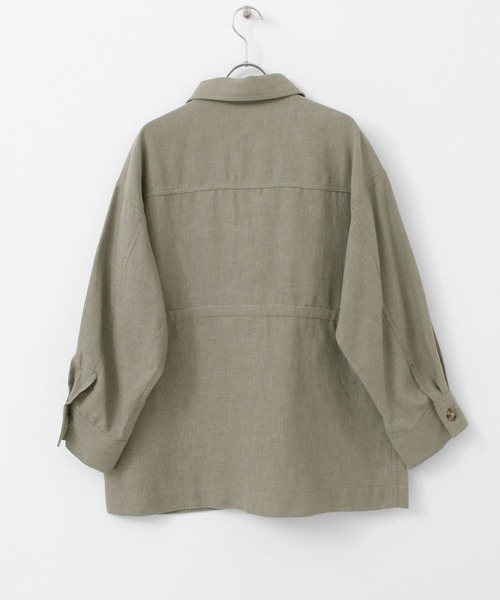 ITEMS URBANRESEARCH(アイテムズ アーバンリサーチ)の「麻シャツジャケット(その他アウター・レディース・ライトカーキ/アイボリー・FREE)」の22枚目の写真