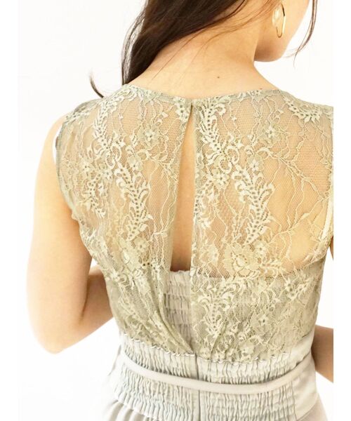 MERCURYDUO（マーキュリーデュオ）の「サイドプリーツドッキングロンパース（ワンピース・レディース・アイボリー/ミント・MEDIUM/SMALL）」の15枚目の写真