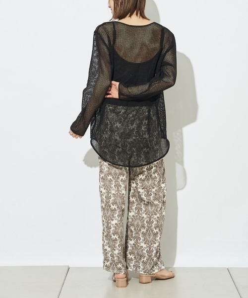 prose verse（プロズヴェール）の「《WEB限定》ラウンドヘムメッシュニット（Tシャツ/カットソー・レディース・アイボリー/ブラック・ﾌﾘ-）」の16枚目の写真