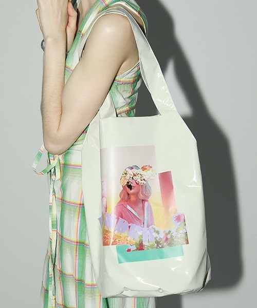 Casselini（キャセリーニ）の「コラージュトート（トートバッグ・レディース・アイボリー/カーキ/ラベンダー/シルバー・FREE）」の2枚目の写真