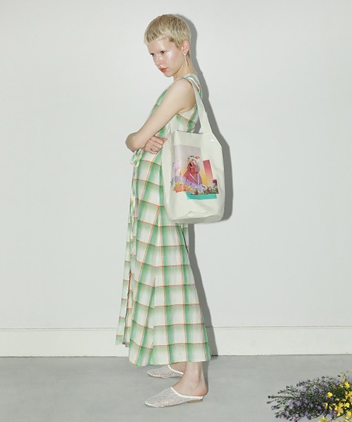 Casselini（キャセリーニ）の「コラージュトート（トートバッグ・レディース・アイボリー/カーキ/ラベンダー/シルバー・FREE）」の12枚目の写真