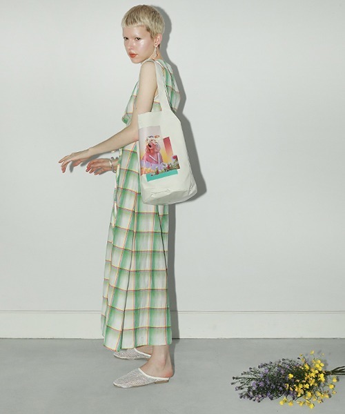 Casselini（キャセリーニ）の「コラージュトート（トートバッグ・レディース・アイボリー/カーキ/ラベンダー/シルバー・FREE）」の7枚目の写真