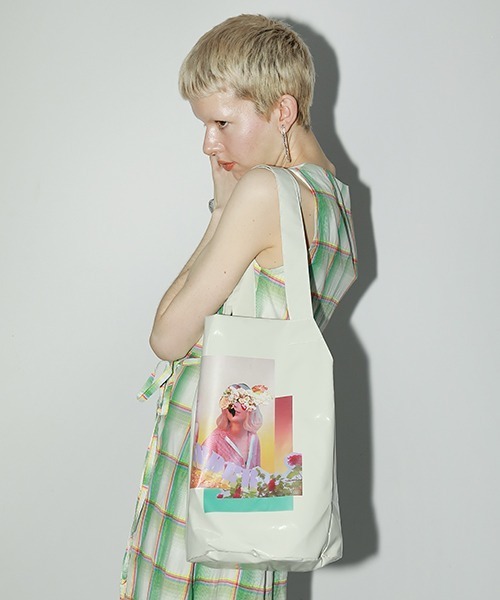 Casselini（キャセリーニ）の「コラージュトート（トートバッグ・レディース・アイボリー/カーキ/ラベンダー/シルバー・FREE）」の18枚目の写真