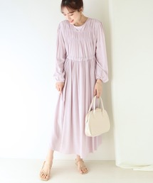 BLUEEAST | シャーリングシフォンロングワンピース(ワンピース)