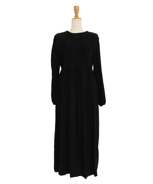 BLUEEAST(ブルーイースト)の「シャーリングシフォンロングワンピース(ワンピース・レディース・ラベンダー/アイボリー/ブラック・MEDIUM)」の20枚目の写真