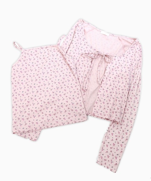 WC(ダブル シー)の「フラワーキャミカーデセット(アンサンブル・レディース・ホワイト/サックスブルー/ピンク/イエロー・FREE)」の6枚目の写真