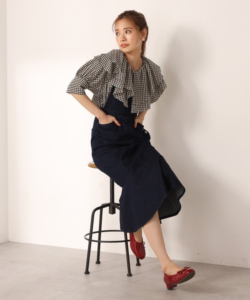 one after another NICE CLAUP（ワンアフターアナザーナイスクラップ）の「ラッフルフリルブラウス（シャツ/ブラウス・レディース・オフホワイト/ブラック/ブラック系その他/グリーン/コーラルピンク・FREE）」の15枚目の写真