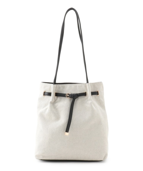 grove（グローブ）の「◆タックベルトコンビトート（トートバッグ・レディース・ホワイト系6/サックスブルー系7/ブラック/ライトグレー/イエロー系その他5・00）」の16枚目の写真