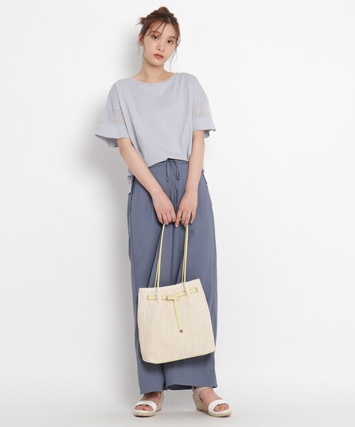 grove（グローブ）の「◆タックベルトコンビトート（トートバッグ・レディース・ホワイト系6/サックスブルー系7/ブラック/ライトグレー/イエロー系その他5・00）」の18枚目の写真