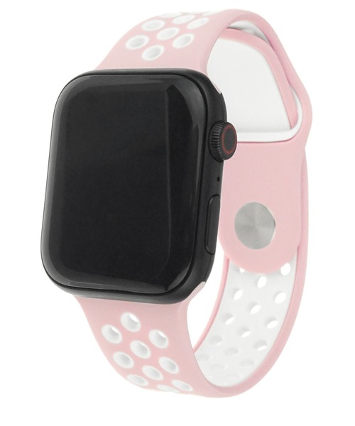 SBG（エスビー）の「アップルウォッチ対応 スポーツシリコンバンド / SBG（デジタル腕時計・レディース・アイボリー/ミント/ブラック×グレー/ホワイト×ブラック/グレー系その他/ピンク系その他/グレー×ホワイト/ブラック×グリーン/ホワイト×ピンク/ブラック×イエロー/ネイビー系/パープル系・44mm/40mm）」の12枚目の写真