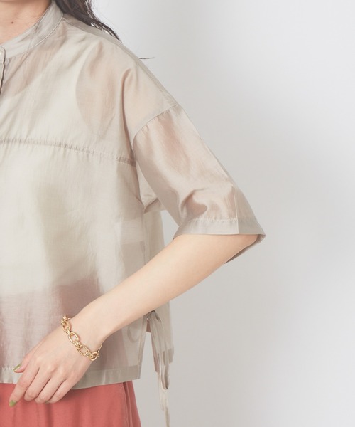 abahouse mavie（アバハウスマヴィ）の「【販売店舗限定】サイドリボンシアーショートシャツ（シャツ/ブラウス・レディース・ブラック/グレイッシュベージュ/ライム/ブルー・フリー）」の21枚目の写真