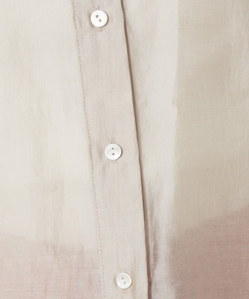 abahouse mavie（アバハウスマヴィ）の「【販売店舗限定】サイドリボンシアーショートシャツ（シャツ/ブラウス・レディース・ブラック/グレイッシュベージュ/ライム/ブルー・フリー）」の6枚目の写真