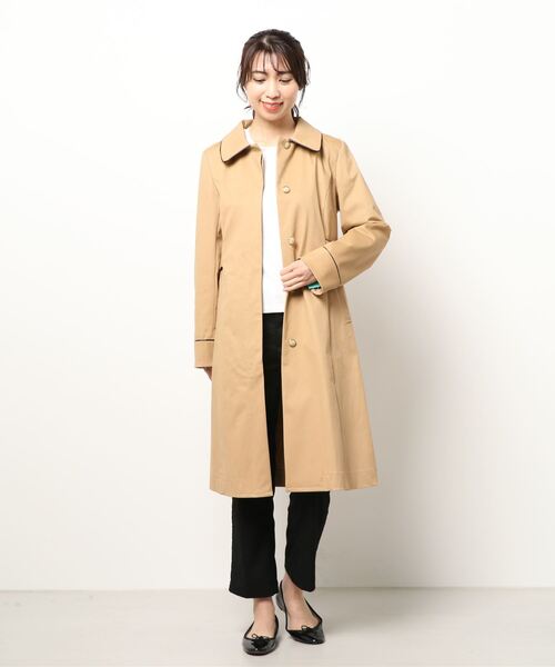 Dear Princess（ディアプリンセス）の「トリプルピーチ　コート（ステンカラーコート・レディース・ベージュ/ネイビー・SMALL/MEDIUM）」の6枚目の写真