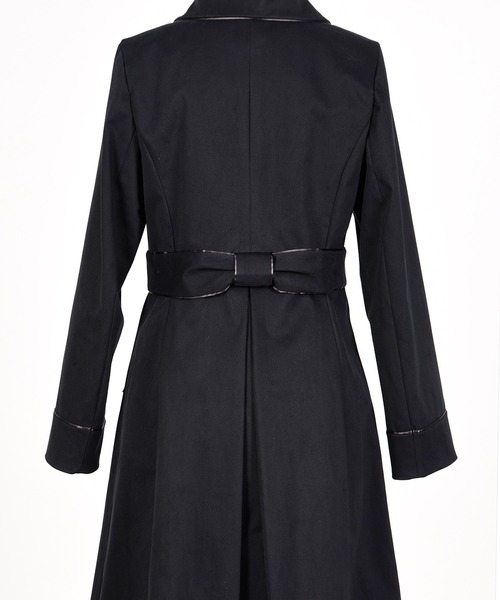 Dear Princess（ディアプリンセス）の「トリプルピーチ　コート（ステンカラーコート・レディース・ベージュ/ネイビー・SMALL/MEDIUM）」の8枚目の写真