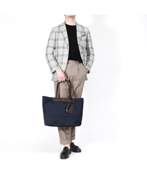 PELLE MORBIDA(ペッレモルビダ)の「CAPITANO(キャピターノ)ナイロン×レザー トートバッグ-CA113(トートバッグ・メンズ・ブラック/チャコールグレー/ネイビー/ダークブラウン・FREE)」の7枚目の写真