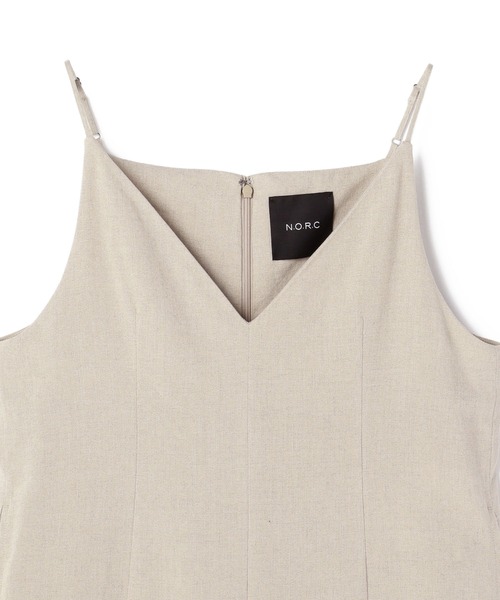 N.O.R.C（ノーク）の「リネンミックスキャミオールインワン（ワンピース・レディース・ブラック/サンドベージュ・S/M）」の14枚目の写真