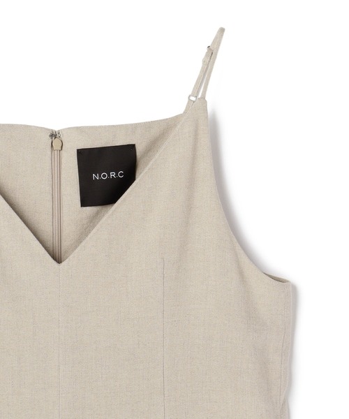 N.O.R.C（ノーク）の「リネンミックスキャミオールインワン（ワンピース・レディース・ブラック/サンドベージュ・S/M）」の22枚目の写真