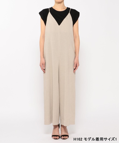 N.O.R.C（ノーク）の「リネンミックスキャミオールインワン（ワンピース・レディース・ブラック/サンドベージュ・S/M）」の9枚目の写真