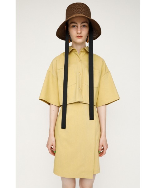 SLY（スライ）の「CUT OUT/SH OP シャツ ワンピース（ワンピース・レディース・ブラック/イエロー/ベージュ・1/2）」の8枚目の写真