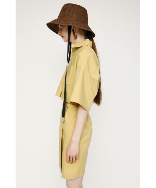 SLY（スライ）の「CUT OUT/SH OP シャツ ワンピース（ワンピース・レディース・ブラック/イエロー/ベージュ・1/2）」の13枚目の写真