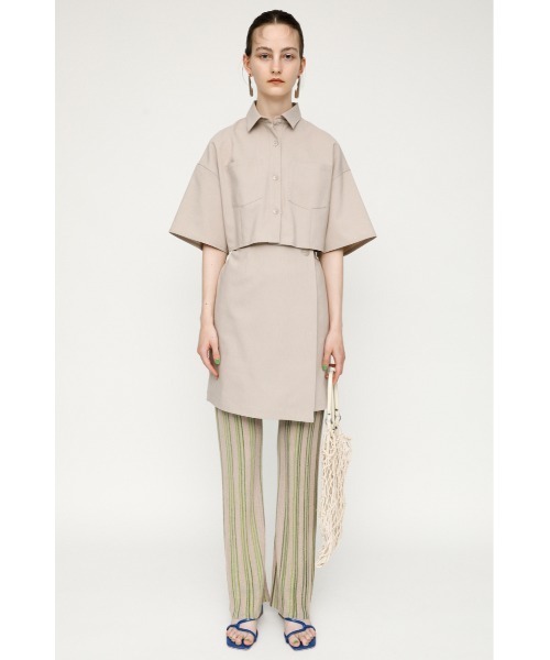 SLY（スライ）の「CUT OUT/SH OP シャツ ワンピース（ワンピース・レディース・ブラック/イエロー/ベージュ・1/2）」の7枚目の写真