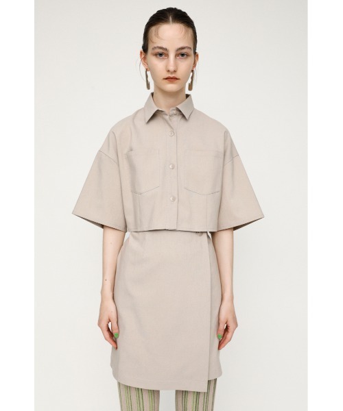 SLY（スライ）の「CUT OUT/SH OP シャツ ワンピース（ワンピース・レディース・ブラック/イエロー/ベージュ・1/2）」の15枚目の写真