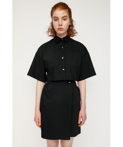 SLY（スライ）の「CUT OUT/SH OP シャツ ワンピース（ワンピース・レディース・ブラック/イエロー/ベージュ・1/2）」の22枚目の写真