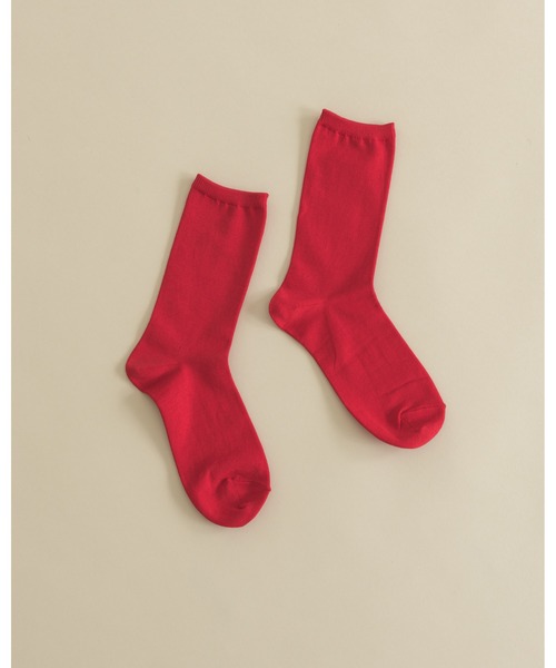 manana suerte（マニャーナスエルテ）の「プレーンソックス（ソックス/靴下・レディース・カーキ/ブラウン/パープル/ブラック/レッド/ホワイト/グリーン・FREE）」の7枚目の写真