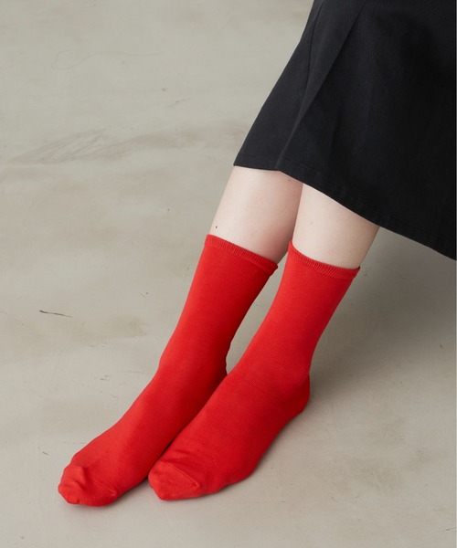 manana suerte（マニャーナスエルテ）の「プレーンソックス（ソックス/靴下・レディース・カーキ/ブラウン/パープル/ブラック/レッド/ホワイト/グリーン・FREE）」の9枚目の写真