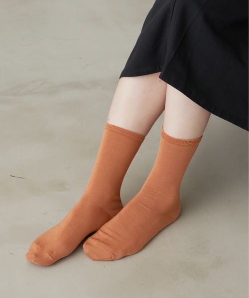 manana suerte（マニャーナスエルテ）の「プレーンソックス（ソックス/靴下・レディース・カーキ/ブラウン/パープル/ブラック/レッド/ホワイト/グリーン・FREE）」の12枚目の写真