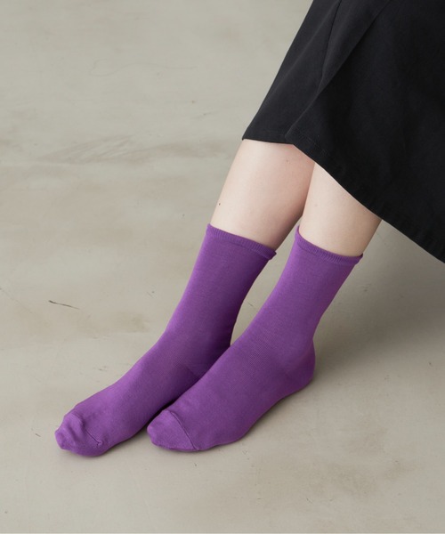 manana suerte（マニャーナスエルテ）の「プレーンソックス（ソックス/靴下・レディース・カーキ/ブラウン/パープル/ブラック/レッド/ホワイト/グリーン・FREE）」の14枚目の写真